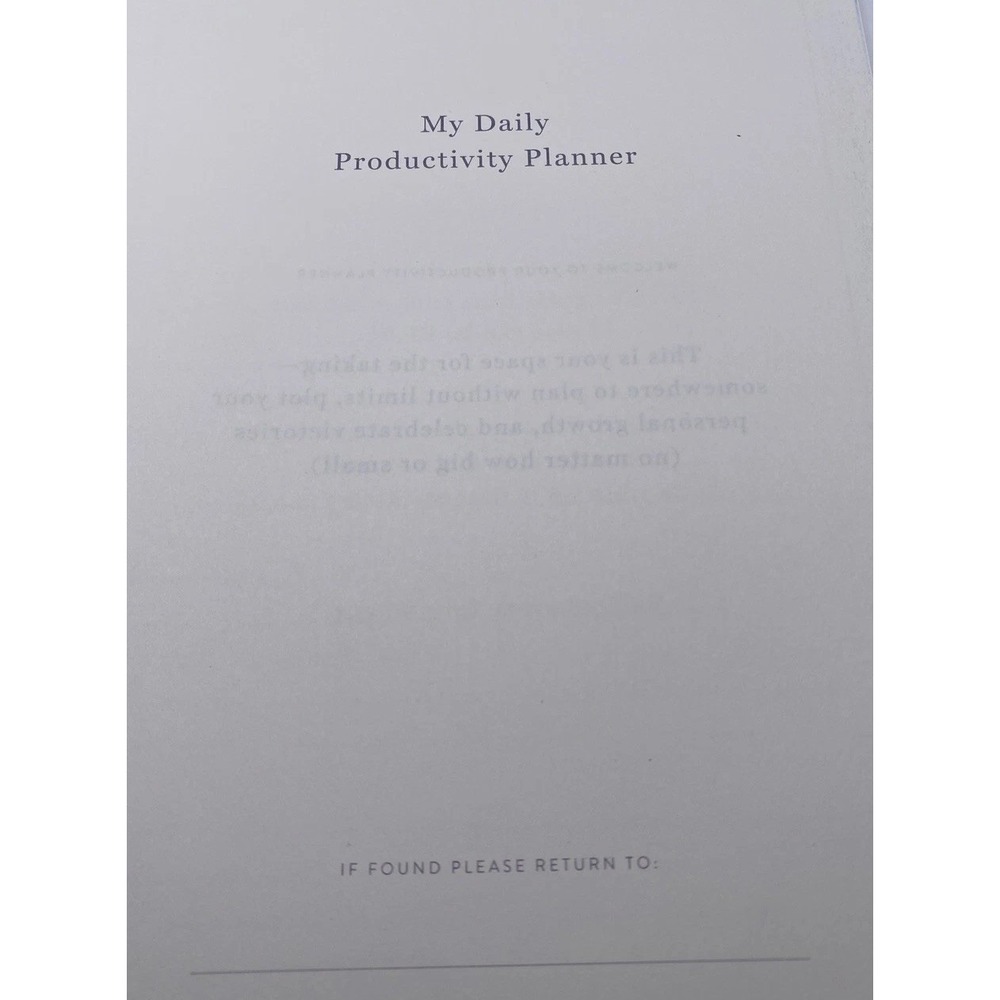 Papier Productivity Planner Hard Cover Spiral 9.84"x7.48" Undated NEW - Picture 3 of 6